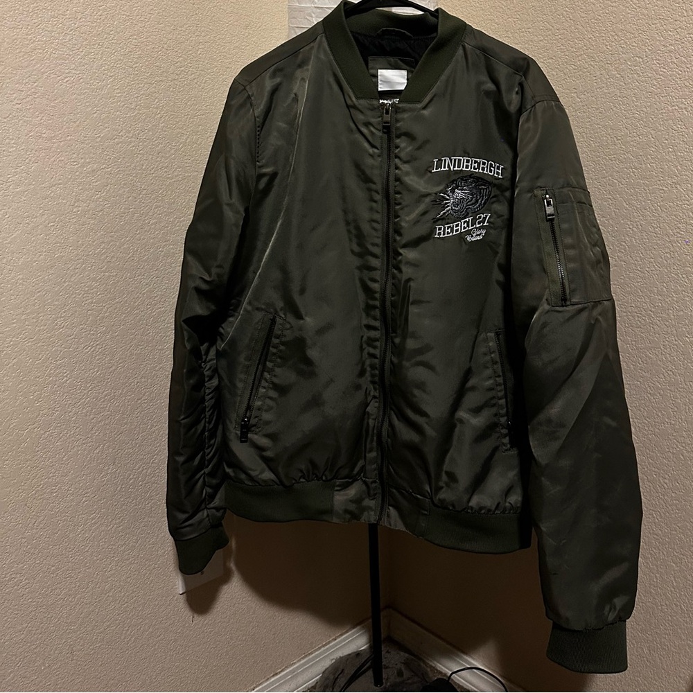 Olive Bomber Jacket - image 4